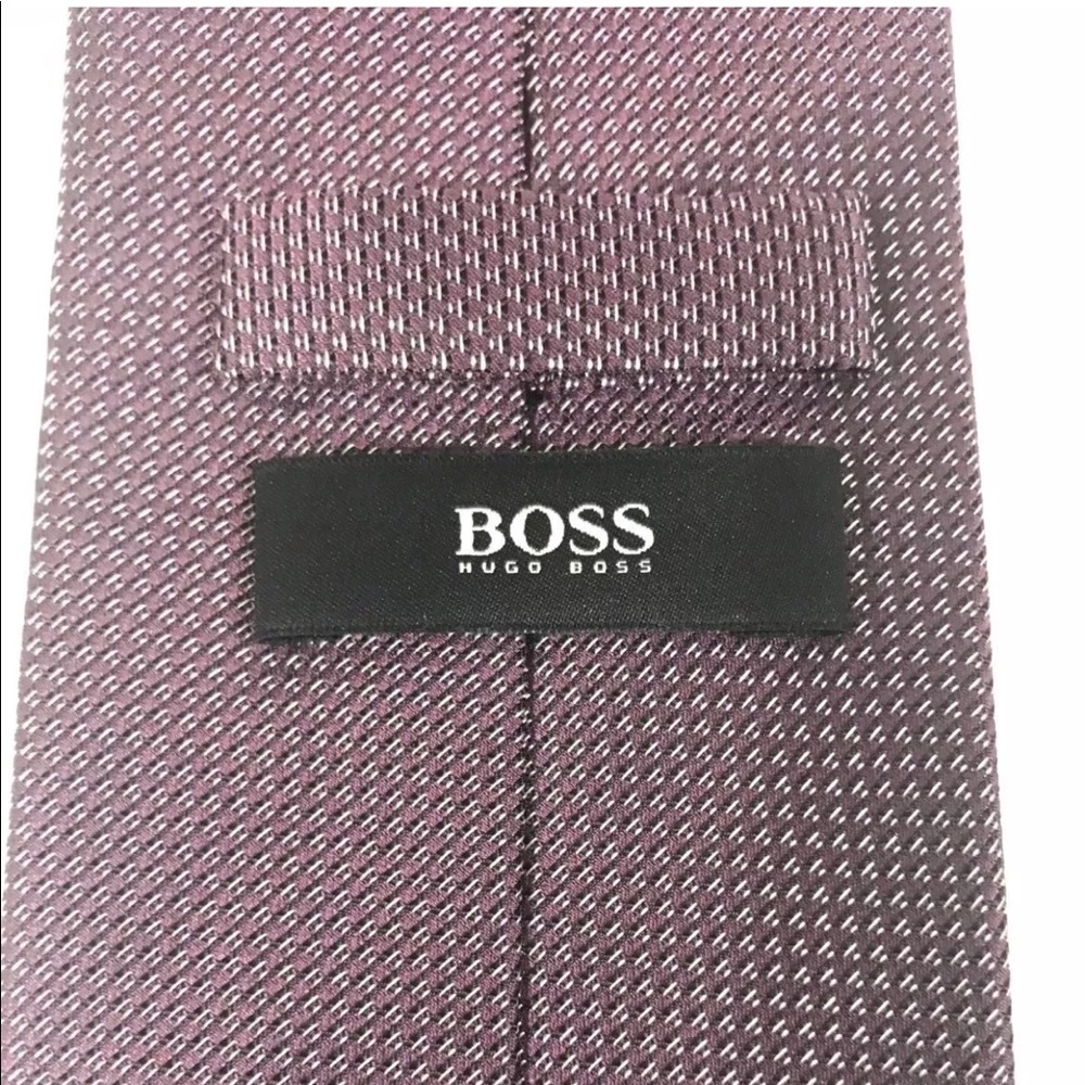 Hugo Boss Mens Tie Necktie 100% Red